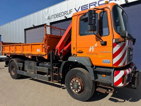 MAN ME18.250 **4x4-TIPPER+PALFINGER PK8500-BELGIAN TRUCK**